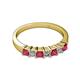 2 - Evia 3.00 mm Ruby and Diamond Wedding Band 