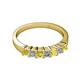 2 - Evia 3.00 mm Yellow Sapphire and Diamond Wedding Band 