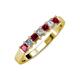 3 - Evia 3.00 mm Ruby and Diamond Wedding Band 