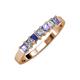 3 - Evia 3.00 mm Tanzanite and Diamond Wedding Band 