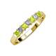 3 - Evia 3.00 mm Peridot and Diamond Wedding Band 