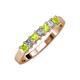 3 - Evia 3.00 mm Peridot and Diamond Wedding Band 