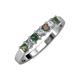 3 - Evia 3.00 mm Diamond and Lab Created Alexandrite Wedding Band 