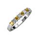 3 - Evia 3.00 mm Citrine and Diamond Wedding Band 
