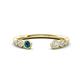 1 - Makena Blue Diamond and Lab Grown Diamonds Open Wedding Band 