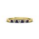 2 - Fiala 2.00 mm Blue Sapphire and Diamond Wedding Band 
