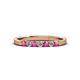 2 - Fiala 2.00 mm Pink Sapphire and Diamond Wedding Band 