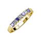 3 - Evia 3.00 mm Tanzanite and Diamond Wedding Band 