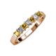 3 - Evia 3.00 mm Citrine and Diamond Wedding Band 