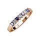 3 - Evia 3.00 mm Iolite and Diamond Wedding Band 