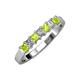 3 - Evia 3.00 mm Peridot and Diamond Wedding Band 