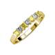 3 - Evia 3.00 mm Yellow Sapphire and Diamond Wedding Band 