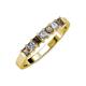 3 - Evia 3.00 mm Smoky Quartz and Diamond Wedding Band 