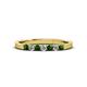 2 - Fiala 2.00 mm Green Garnet and Diamond Wedding Band 