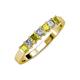 3 - Evia 3.00 mm Yellow and White Diamond Wedding Band 