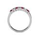 4 - Evia 3.00 mm Ruby and Diamond Wedding Band 