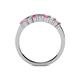 4 - Evia 3.00 mm Pink Sapphire and Diamond Wedding Band 