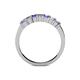 4 - Evia 3.00 mm Tanzanite and Diamond Wedding Band 