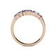 4 - Evia 3.00 mm Tanzanite and Diamond Wedding Band 