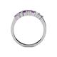 4 - Evia 3.00 mm Amethyst and Diamond Wedding Band 