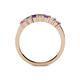 4 - Evia 3.00 mm Amethyst and Diamond Wedding Band 