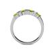 4 - Evia 3.00 mm Peridot and Diamond Wedding Band 