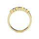 4 - Evia 3.00 mm Yellow Sapphire and Diamond Wedding Band 