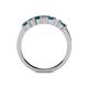 4 - Evia 3.00 mm Blue and White Diamond Wedding Band 