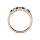 4 - Evia 3.00 mm Blue Sapphire and Diamond Wedding Band 