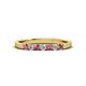 2 - Fiala 2.00 mm Pink Tourmaline and Diamond Wedding Band 