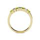 4 - Evia 3.00 mm Peridot and Diamond Wedding Band 