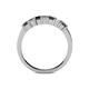 4 - Evia 3.00 mm Black and White Diamond Wedding Band 