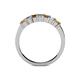 4 - Evia 3.00 mm Citrine and Diamond Wedding Band 