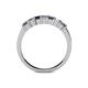4 - Evia 3.00 mm Iolite and Diamond Wedding Band 