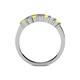 4 - Evia 3.00 mm Yellow Sapphire and Diamond Wedding Band 