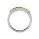 4 - Evia 3.00 mm Yellow and White Diamond Wedding Band 