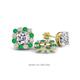 1 - Ambre Emerald and Diamond Jacket Earrings 
