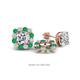 1 - Ambre Emerald and Diamond Jacket Earrings 