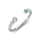 4 - Makena Lab Grown Diamonds and Created Alexandrite Open Wedding Band 
