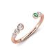4 - Makena Lab Grown Diamonds and Created Alexandrite Open Wedding Band 