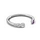 5 - Makena Lab Grown Diamonds and Amethyst Open Wedding Band 