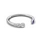 5 - Makena Lab Grown Diamonds and Blue Sapphire Open Wedding Band 