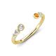4 - Makena Lab Grown Diamonds and Citrine Open Wedding Band 