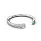 5 - Makena Lab Grown Diamonds and Emerald Open Wedding Band 