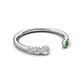 5 - Makena Lab Grown Diamonds and Green Garnet Open Wedding Band 