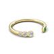 5 - Makena Lab Grown Diamonds and Green Garnet Open Wedding Band 