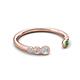 5 - Makena Lab Grown Diamonds and Green Garnet Open Wedding Band 