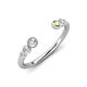 4 - Makena Lab Grown Diamonds and Peridot Open Wedding Band 