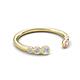 5 - Makena Lab Grown Diamonds and Pink Sapphire Open Wedding Band 