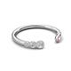 5 - Makena Lab Grown Diamonds and Pink Sapphire Open Wedding Band 